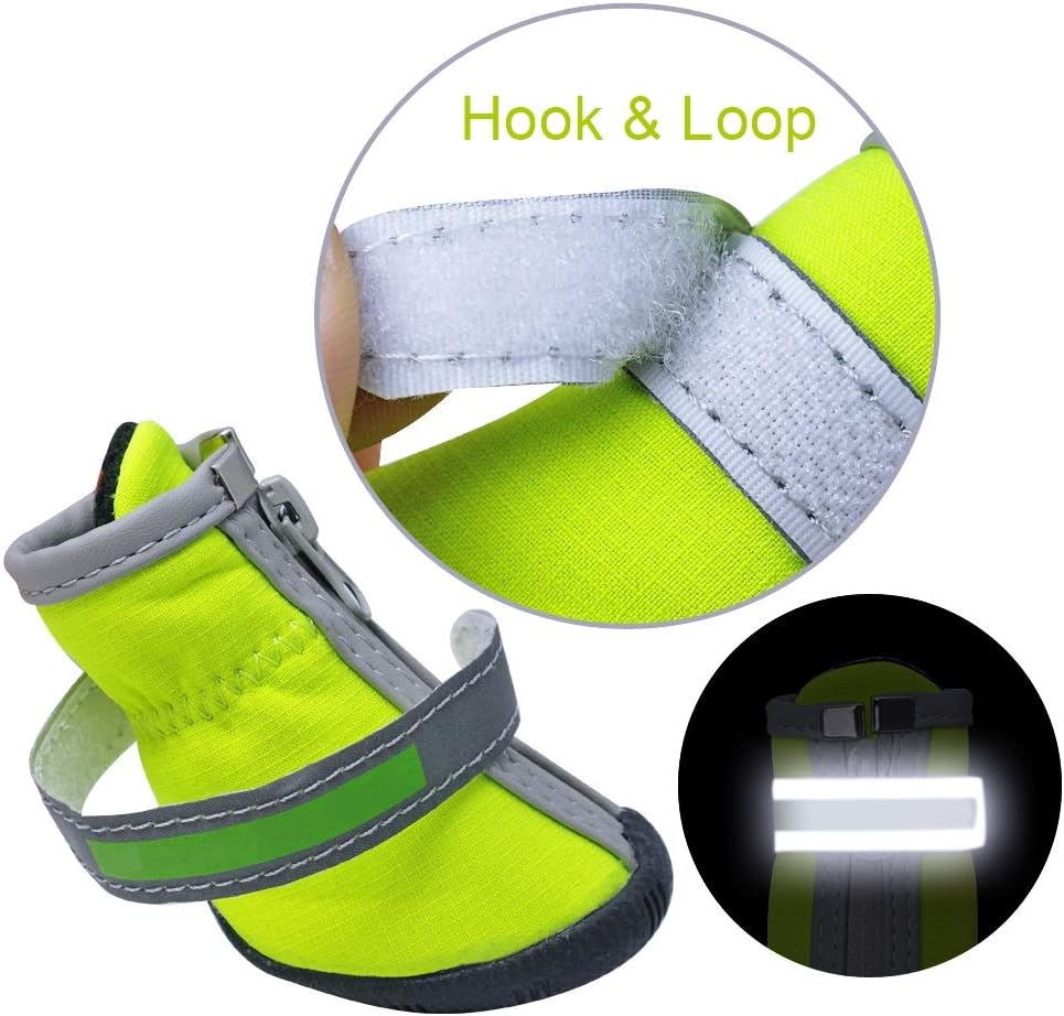 Winter Dog Shoes Warm Small Big Dogs Shoes Socks Waterproof Reflective Dog Boots Paw Protector Non Slip Rain Snow Pet Booties (1)