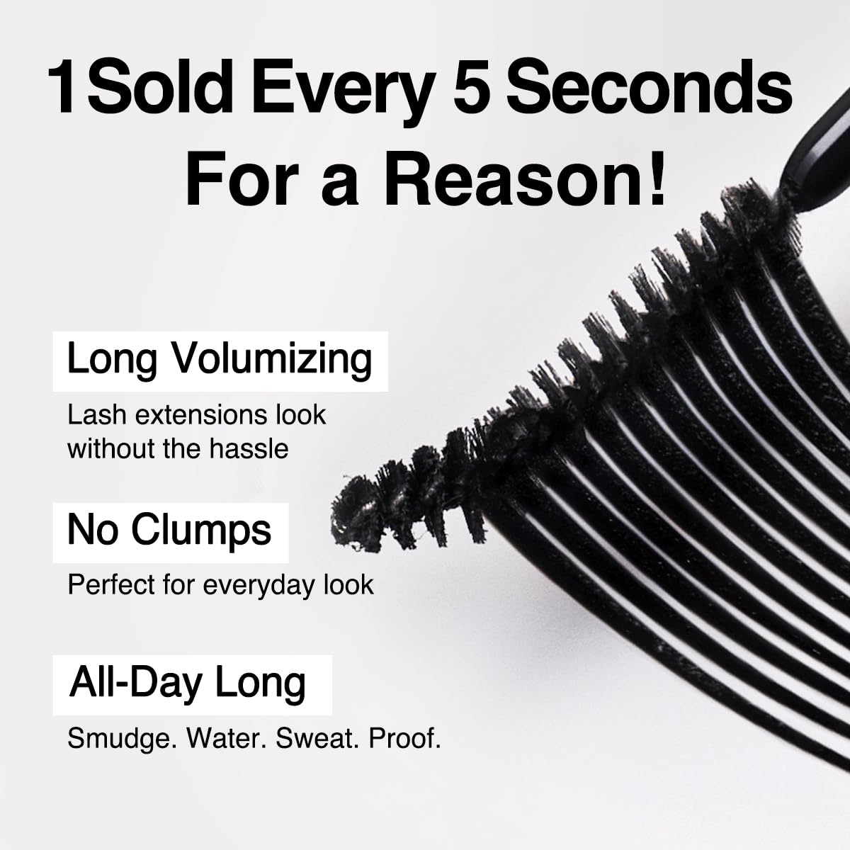 CLIO Kill Lash Superproof Mascara, Waterproof Lengthening Mascara with Slim Curved Brush for Straight Lashes, Smudge-Resistant Long Wear, Lifted Curl and Clean Separation (001 Long Curling)