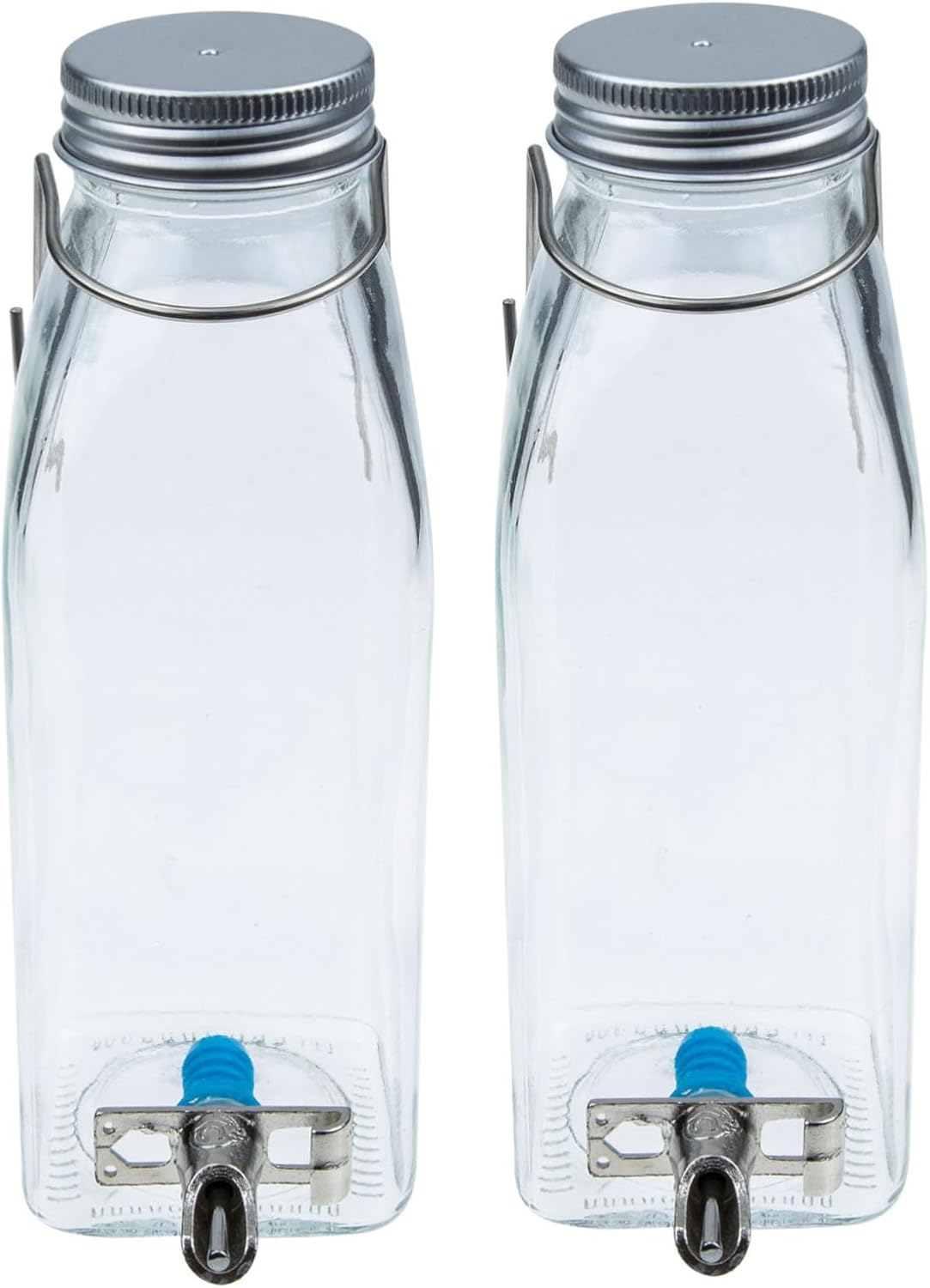 Milisten Small Pet Bunny Water Bottle Vertical Rabbit Waterer Leakproof Cage Dispenser for Hamsters Guinea Pigs Hedgehogs Ferrets Mice with Transparent Design Easy to Install and Use