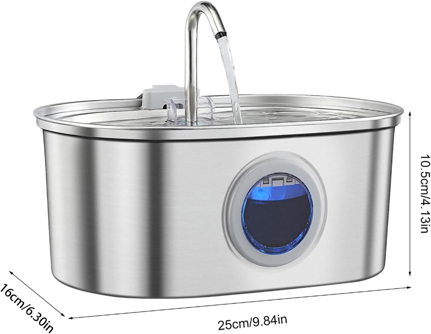 Pet Drinking Water Fountain with with Viewable Window Automatic Drinking Fountain Water Circulations Filter Pet Drinker Automatic Water Fountain for Cats Automatic Water Fountain for Dogs Automatic