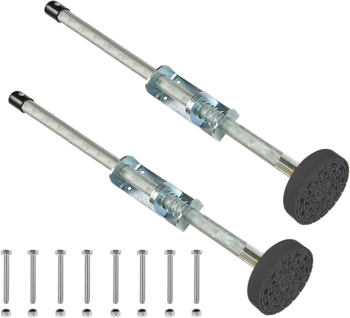 Ladder Leveler Pair with Rubber Feet Orange,Adjustable Ladder Leg Leveler for Extension Ladder Stabilizer Ladder Accessories 20"