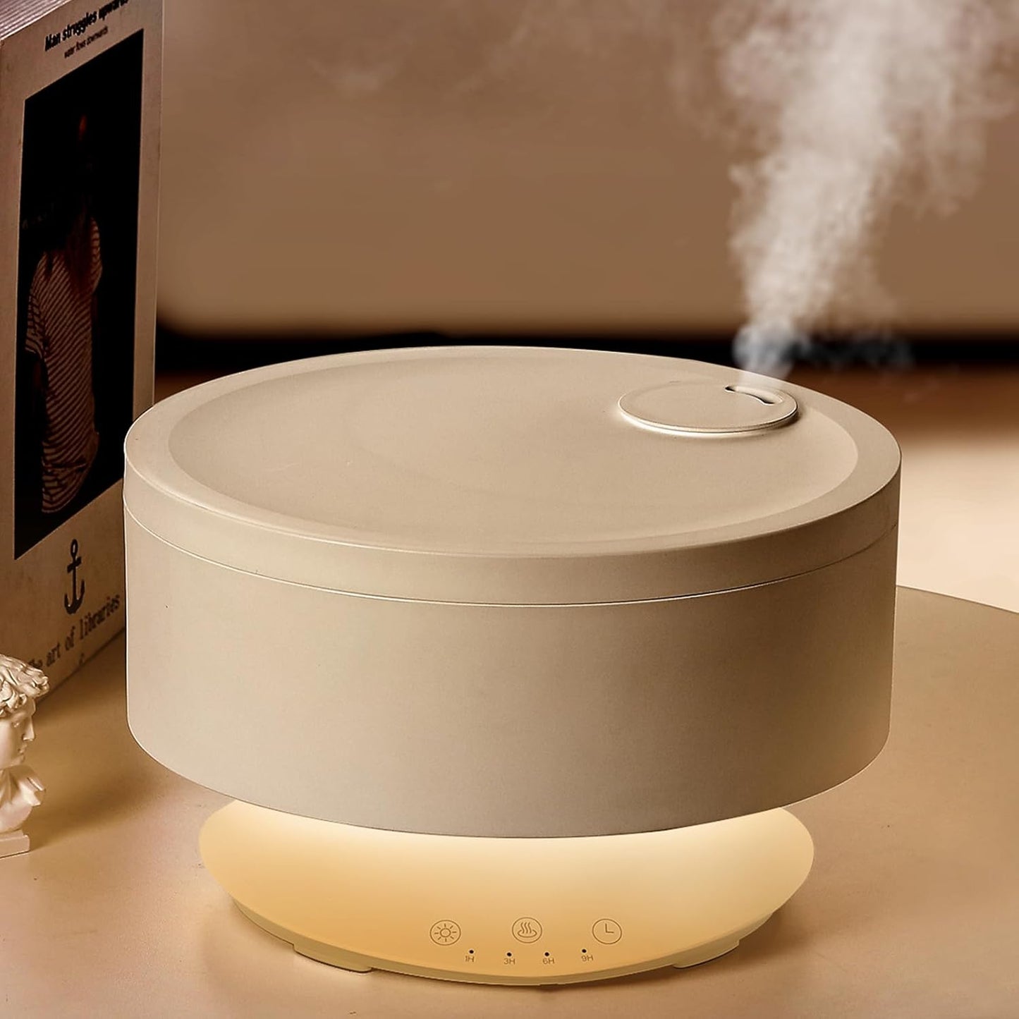 Large Humidifiers Easy to Clean,1.6L, Essential Oil Diffuser, Colorful Light,Ultrasonic Top Fill Cool Mist Humidifiers for Bedroom Baby Plants,Ultra Quiet,Last up to 20 Hrs,Levoair