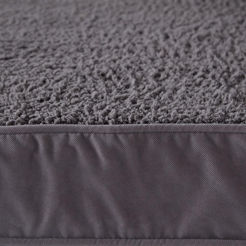 Buster Deluxe Reversible Pillow Style Sherpa Dog Bed, Gray, Medium (42 x 30 in.)