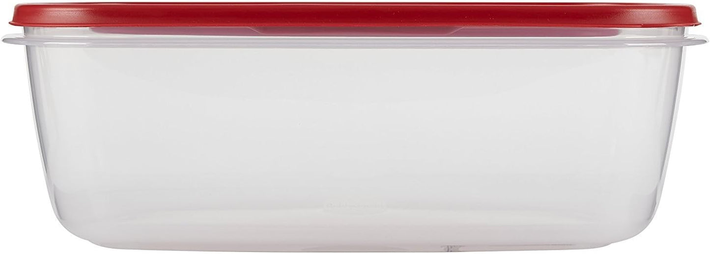 Rubbermaid 071691405382 food, 2 pack, clear with red lid