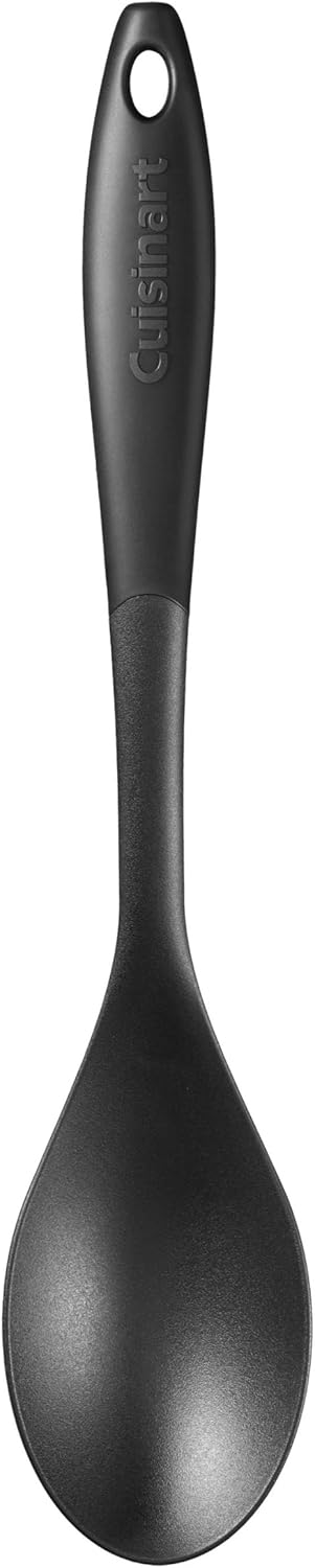 Cuisinart Nylon Kitchen Tool Set, 4-Piece Black – Slotted Turner, Solid Spoon, Slotted Spoon & Ladle, Nonstick-Safe, Heat Resistant to 400F, Dishwasher Safe