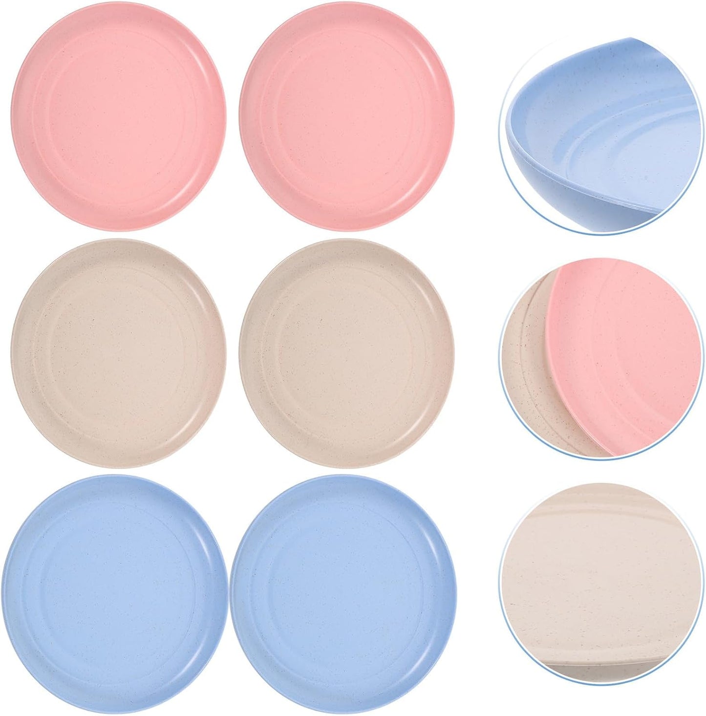 Milisten 6pcs Kitten Food Bowls Shallow Wide Cat Feeding Dishes Whisker-Friendly Plastic Bowls for Small and Short-Legged Cats Indoor Wet and Dry Food Plates