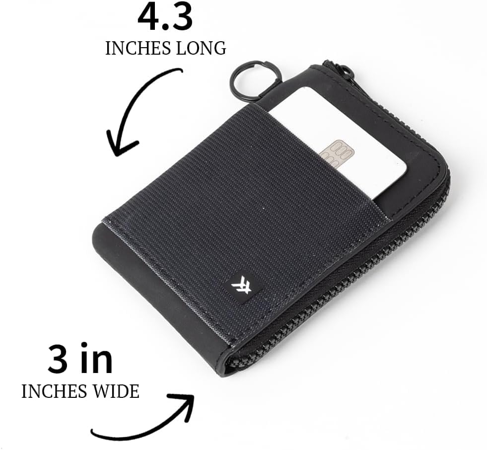 Thread Wallets RFID Blocking Leather Zip Wallet with Card Holder for Men and Women (Scout)