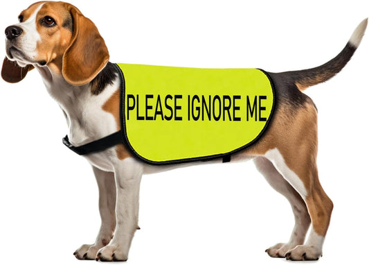 Working Dog Jacket Vest Please Ignore Me Alert Dog Slogan Vest Social Distancing Gift (Please Ignore Me-Large)