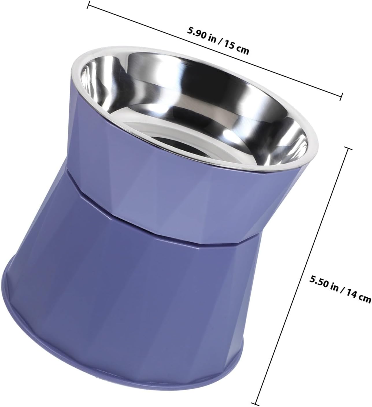 PRETYZOOM Adjustable Elevated Cat Bowls with Non-Slip Stand Blue Raised Pet Food and Water Bowls for Indoor Cats