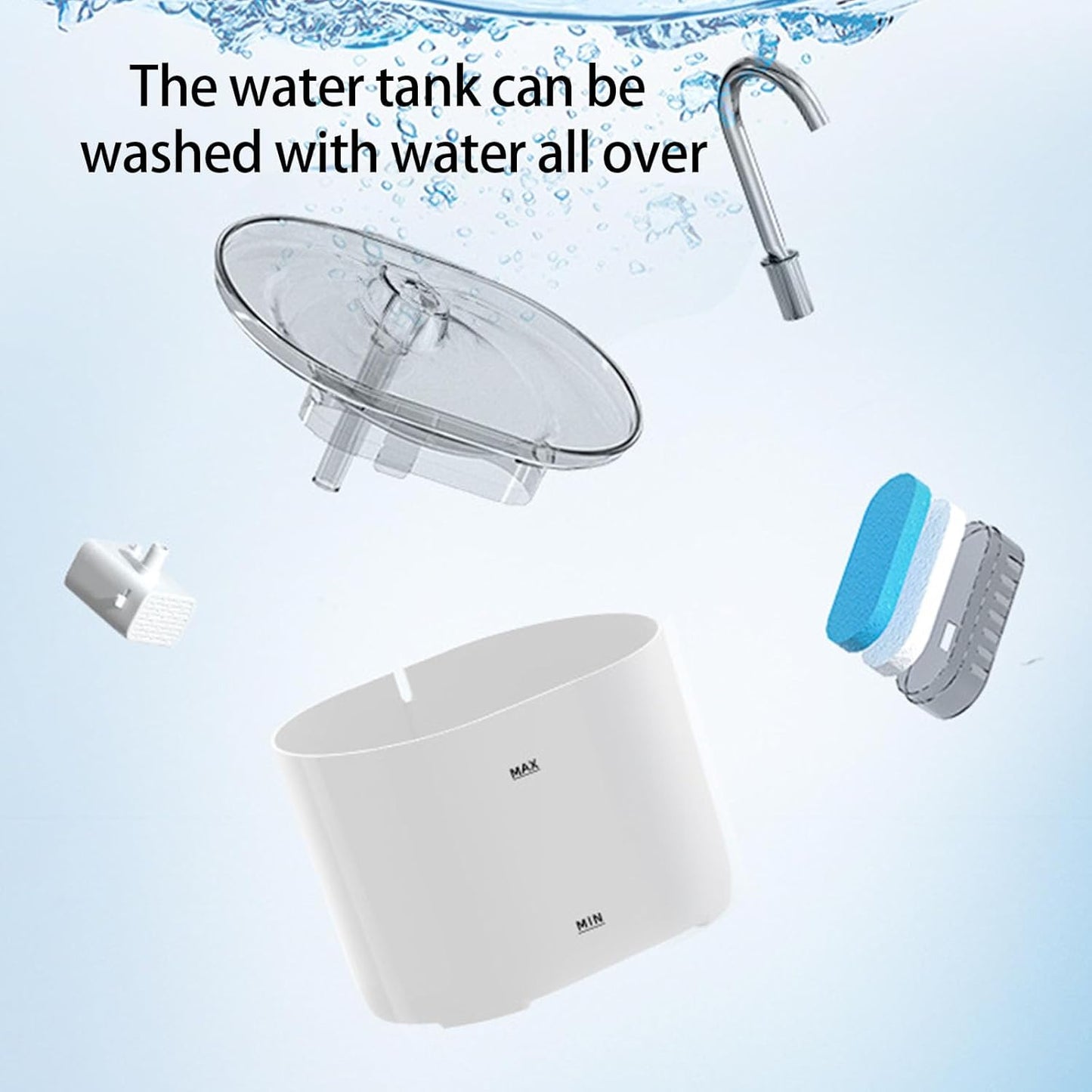 Pet Water Fountain, Dog Fountains for Drinking, Water Dispenser, Automatic Cats Waterer for Indoor and Outdoor