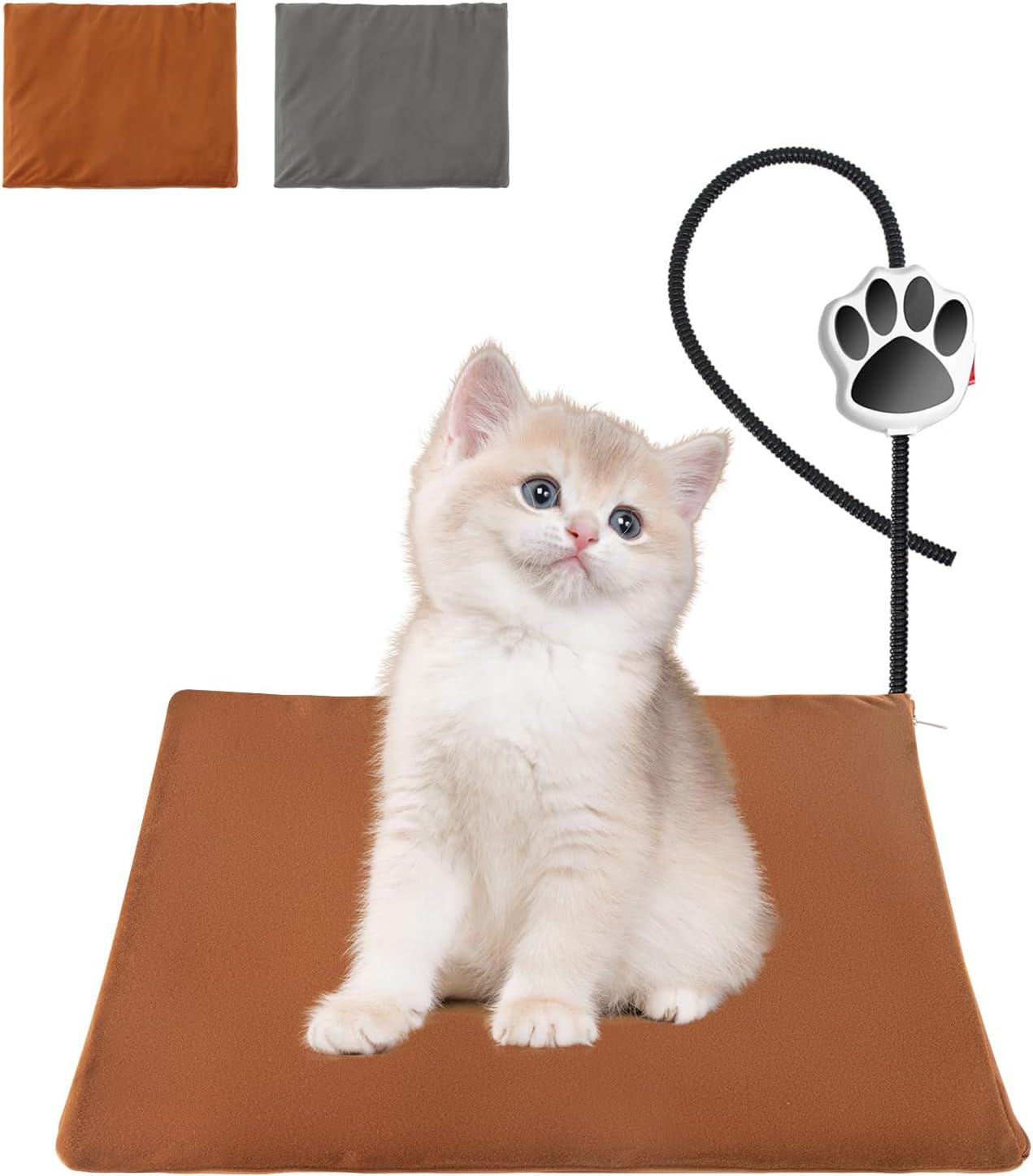 On/Off Switch Electric Pet Heating Pad with Chew Resistant Cord and Machine Washable Cover,Indoor Heated Pet Bed Warmer,for Cat Beds and Dog Beds (45 * 40CM)