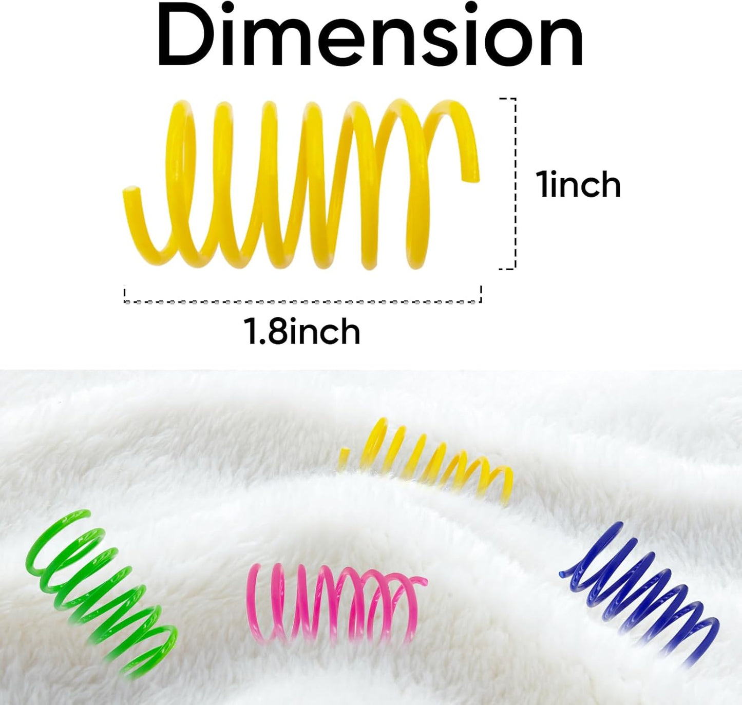 AGYM Cat Toys for Indoor Cats, 30 Pack Interactive Cat Spring Toys, Durable Colorful Plastic Spiral Springs for Kitten Hunt, Swat and Bite, Bulk Cat Toys