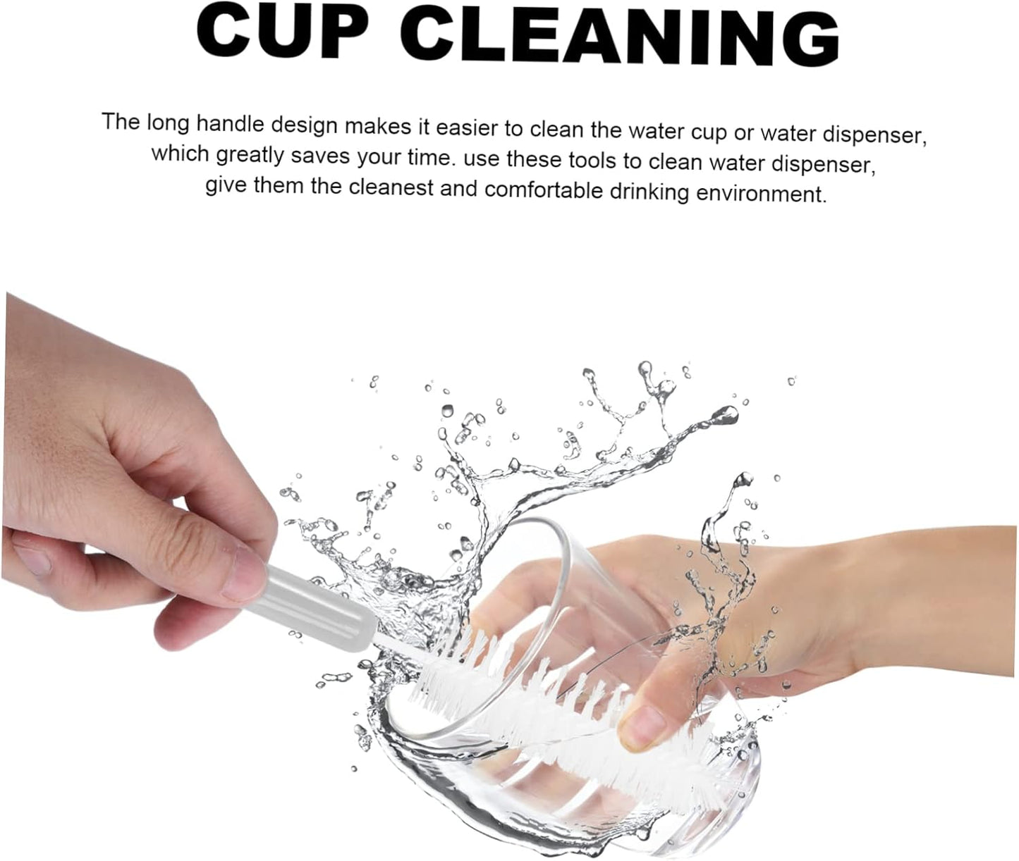 Baluue Portable Pet Bowl Cleaning Tools Pet Water Fountain Scrub Brush Set for Cats Dogs