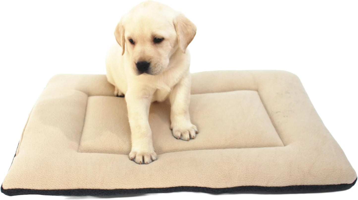 Dog Bed Crate Pad 24" L x 18" W Kennel Pad Machine Washable Entire Dog Crate Beds Double Sided Pet Mat