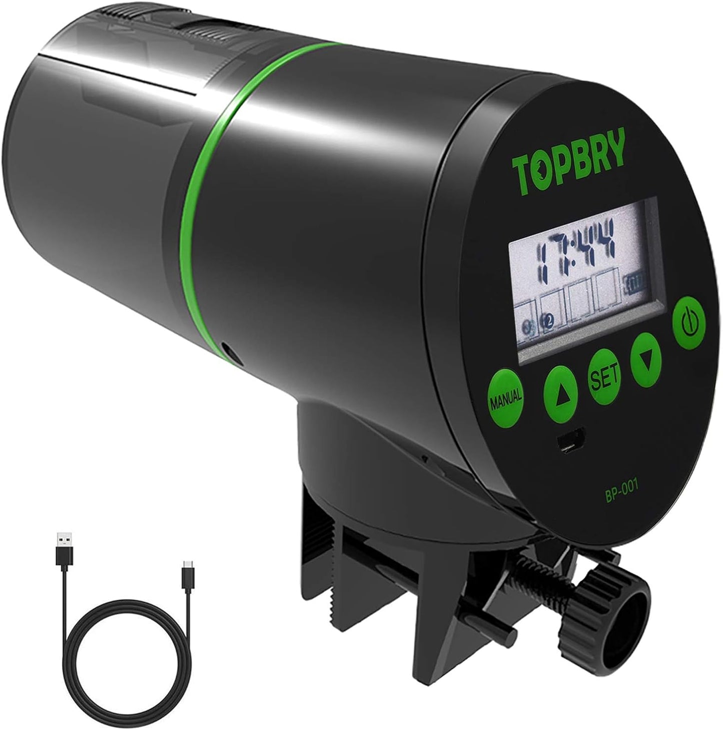 Automatic Fish Feeders - Digital Auto Aquarium Feeder with USB Rechargeable Timer and Fish Food Dispenser