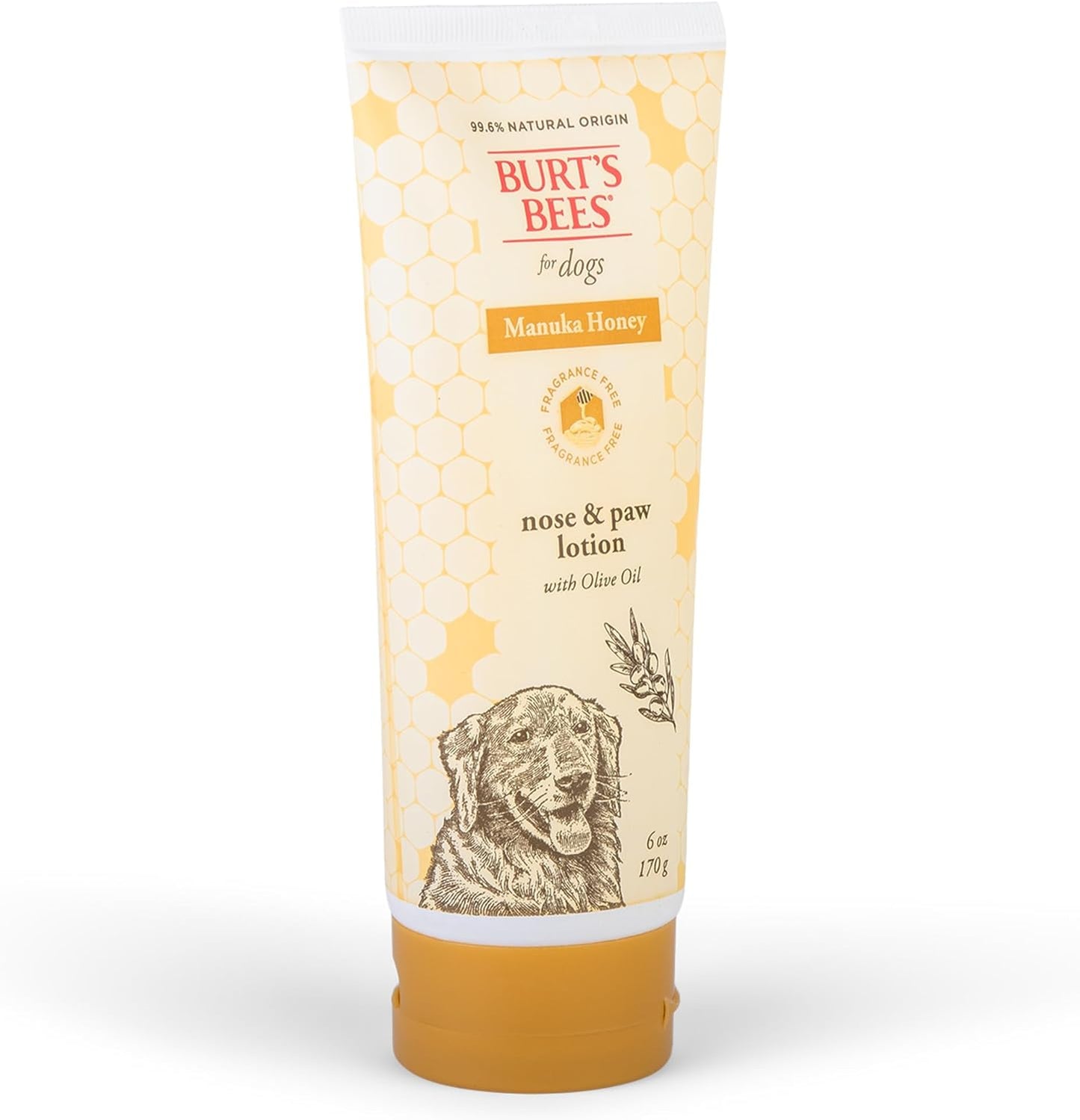 Burt’s Bees for Pets Paw & Nose Lotion for Dogs with Manuka Honey and Olive Oil, Soothes Dry Dog Paws -Naturally Derived Ingredients, 6 Oz