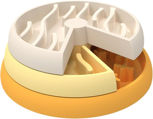 Interactive Slow Feeder Bowls, Puzzle Dog Food Dish, Pet Feeding Tool, Sturdy Design with Slow Eating Pattern, Pet Accessory for Puppy Cat Small Medium Breed Indoor Enrichment Boredom Prevention