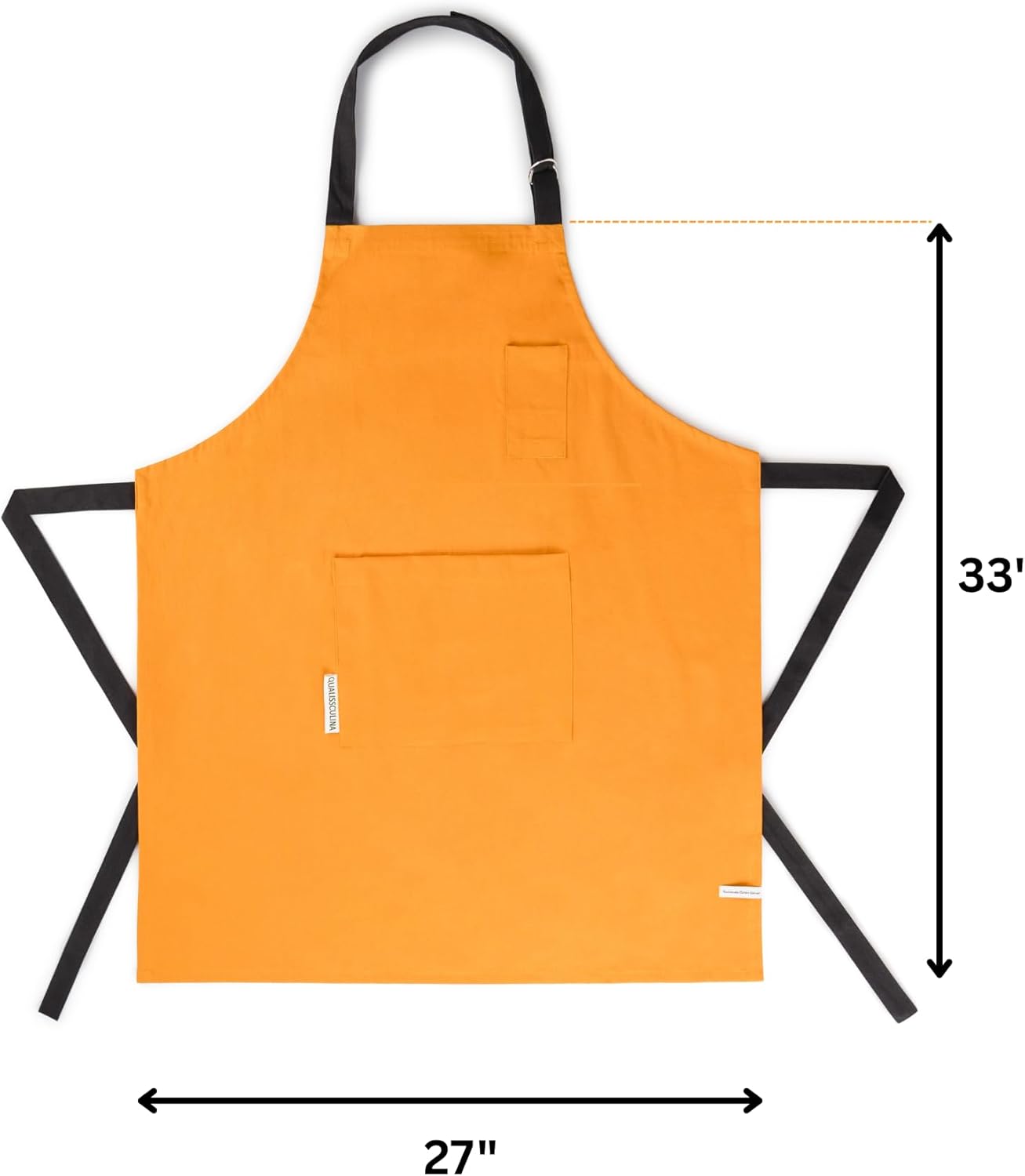 Cotton Canvas Apron for Women & Men – Adjustable Neck Strap & Waist Ties with Pockets