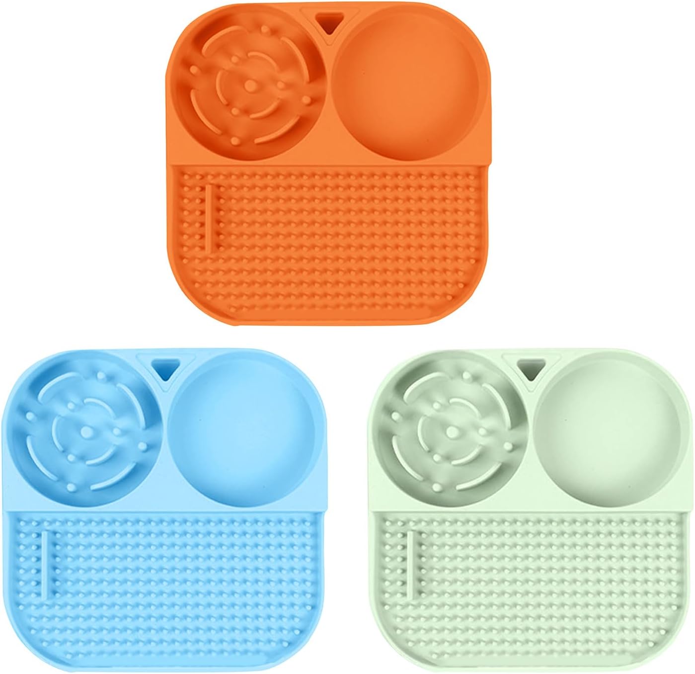 Pet Dining Bowl Food Safe Suction Cup Slow Feed Container Nonslip Base Prevents Overeating Maintains Area Silicone Pet Feeding Mat