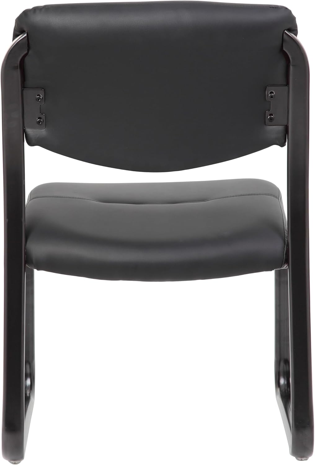 Boss Office Products B9539 Leather Sled Base Side Chair in Black, 250