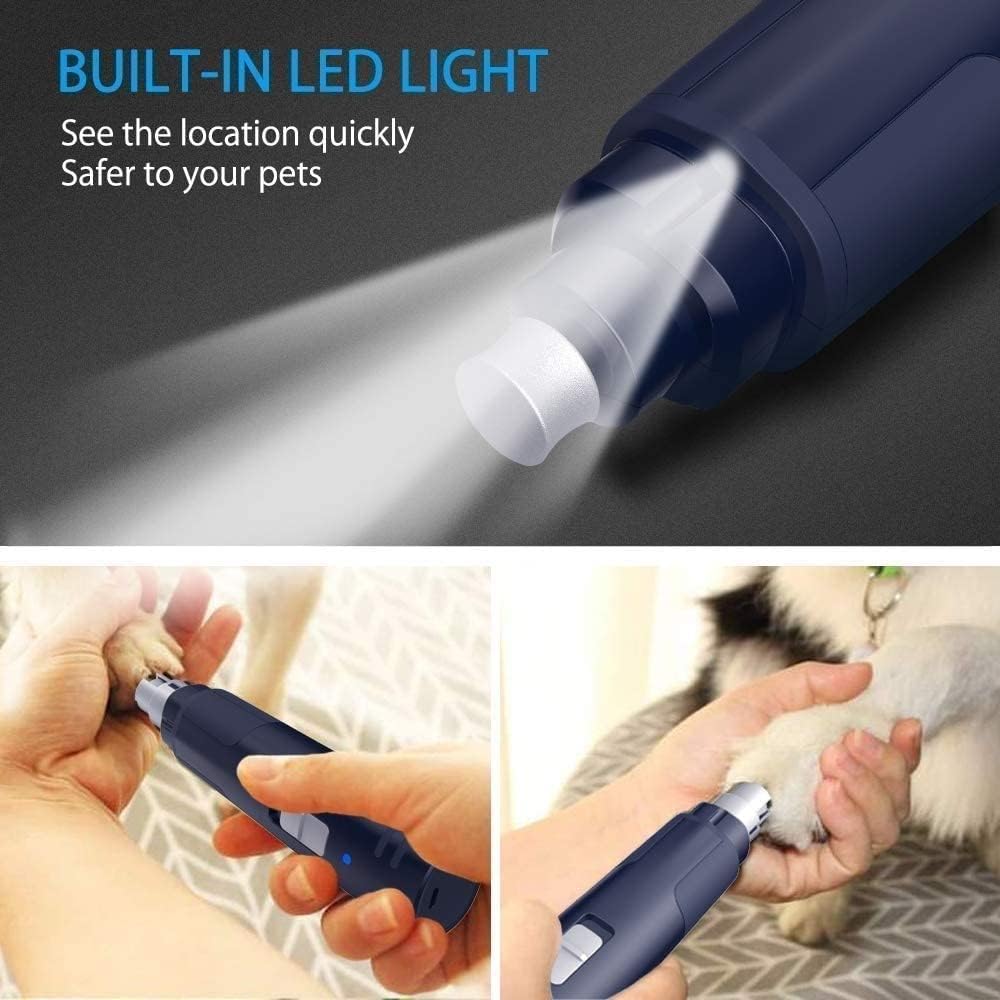 Pet Fountain 3L Clear Cat Water Fountain and Rechargeable 2 Speed Dog Nail Grinder Pet Water Dispenser
