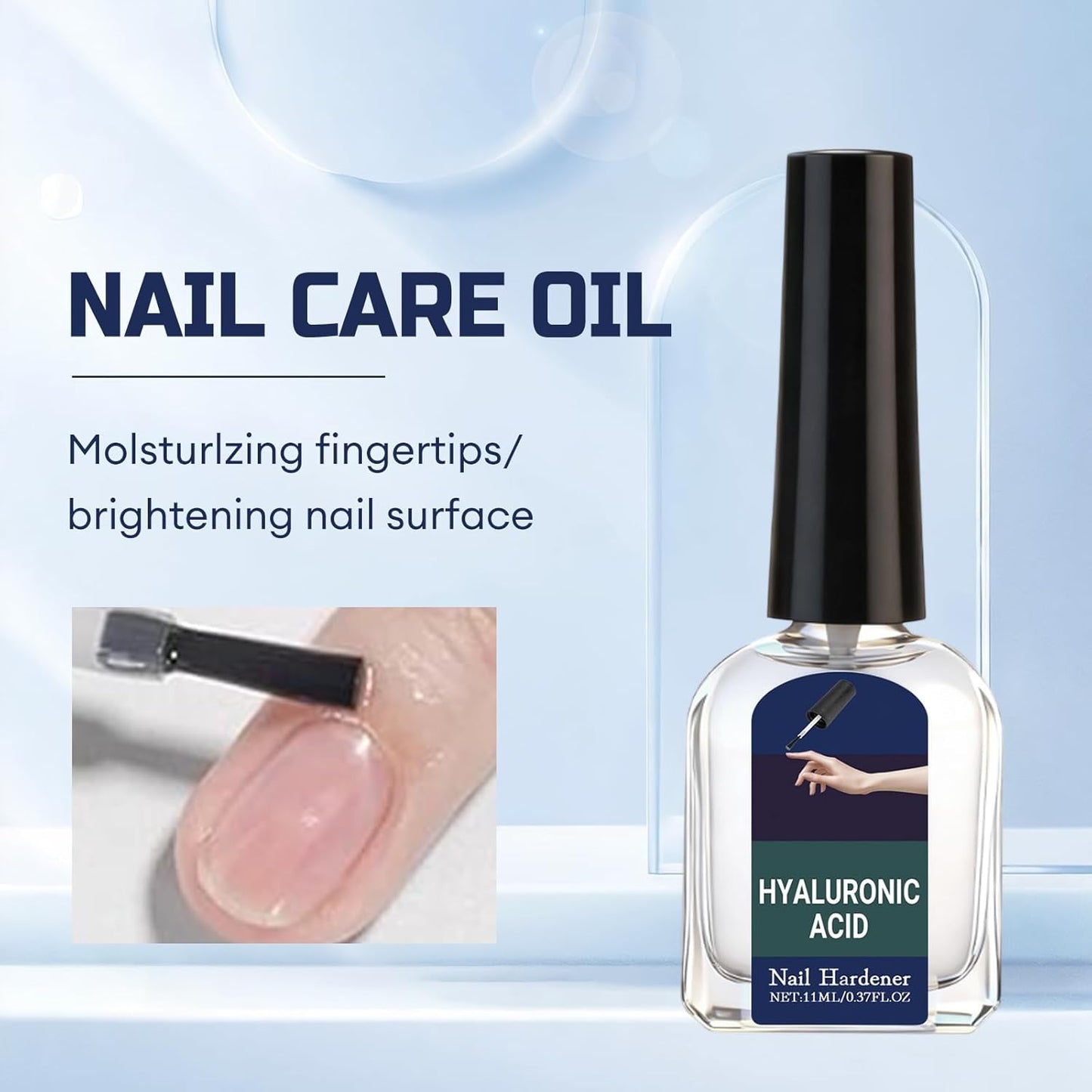 Hyaluronic Acid Nail Care Cuticle Oil, Multi-Purpose Nail Repair, Dry Cuticle Care, Strengthens, Repairs Fast Growth, 2pcs