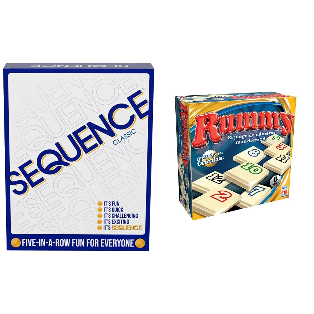 SEQUENCE- Original SEQUENCE Game with Folding Board, Cards and Chips by Jax ( Packaging may Vary ) White, 10.3" x 8.1" x 2.31"