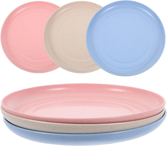 Milisten 6pcs Shallow Kitten Feeding Bowls Set Wide Cat Food Plates for Indoor Cats Sturdy Plastic Pet Bowls for Kittens and Short-Legged Multi-Color (Beige, Pink, Blue)