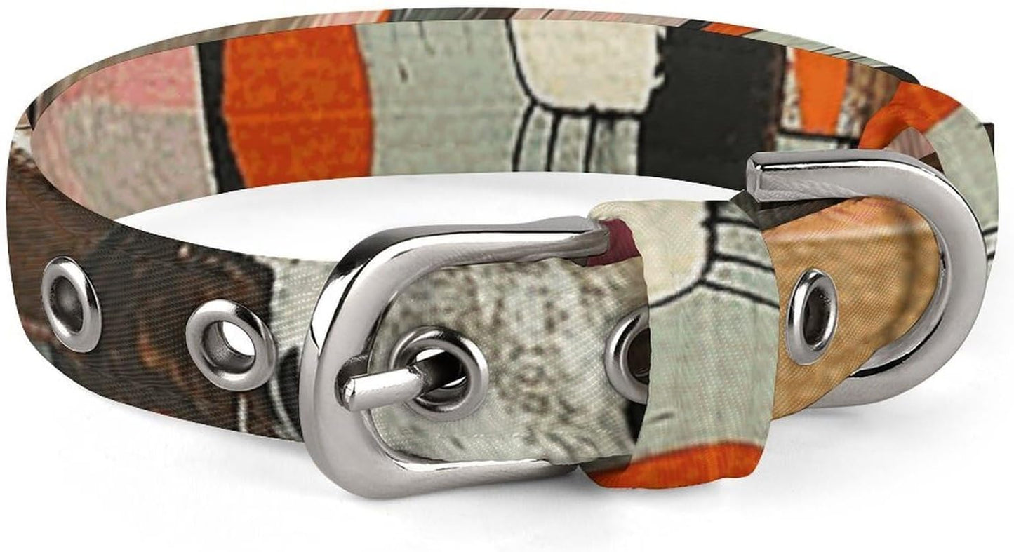 Abstract Style Painting Dog Collar with Buckle Adjustable Martingale Pet Collars Cute Female Male Puppy Collar Soft Waterproof Cat Collars for Small Medium Dogs