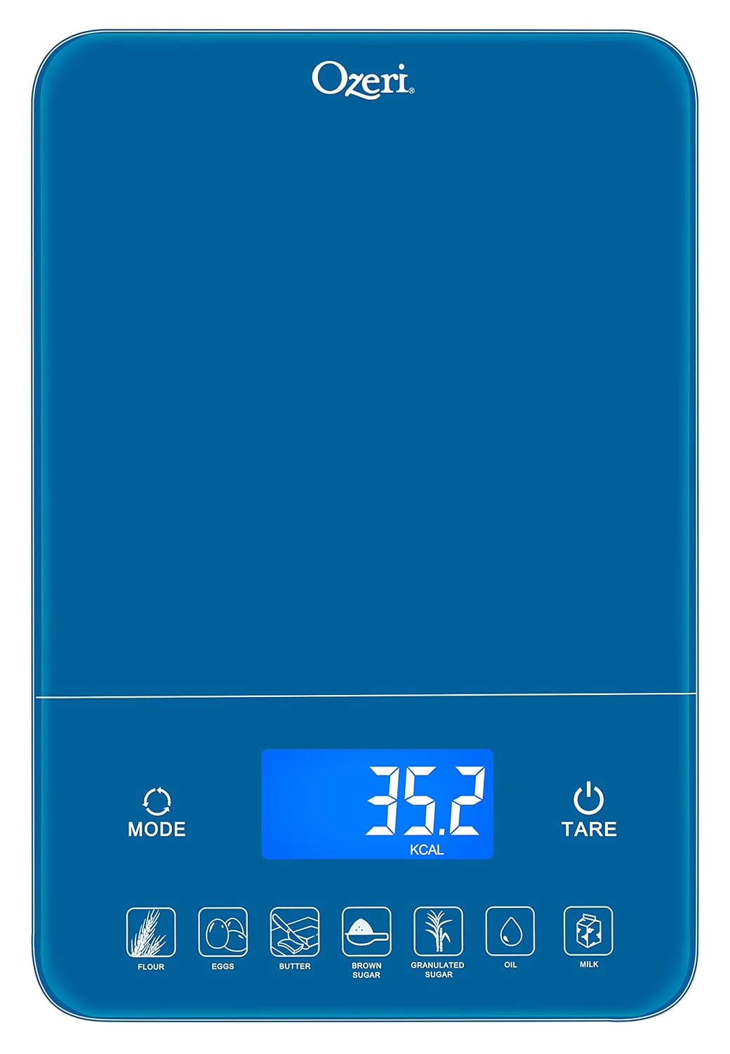 Ozeri Touch III 22 lbs (10 kg) Baking Kitchen Scale with Calorie Counter, in Tempered Glass
