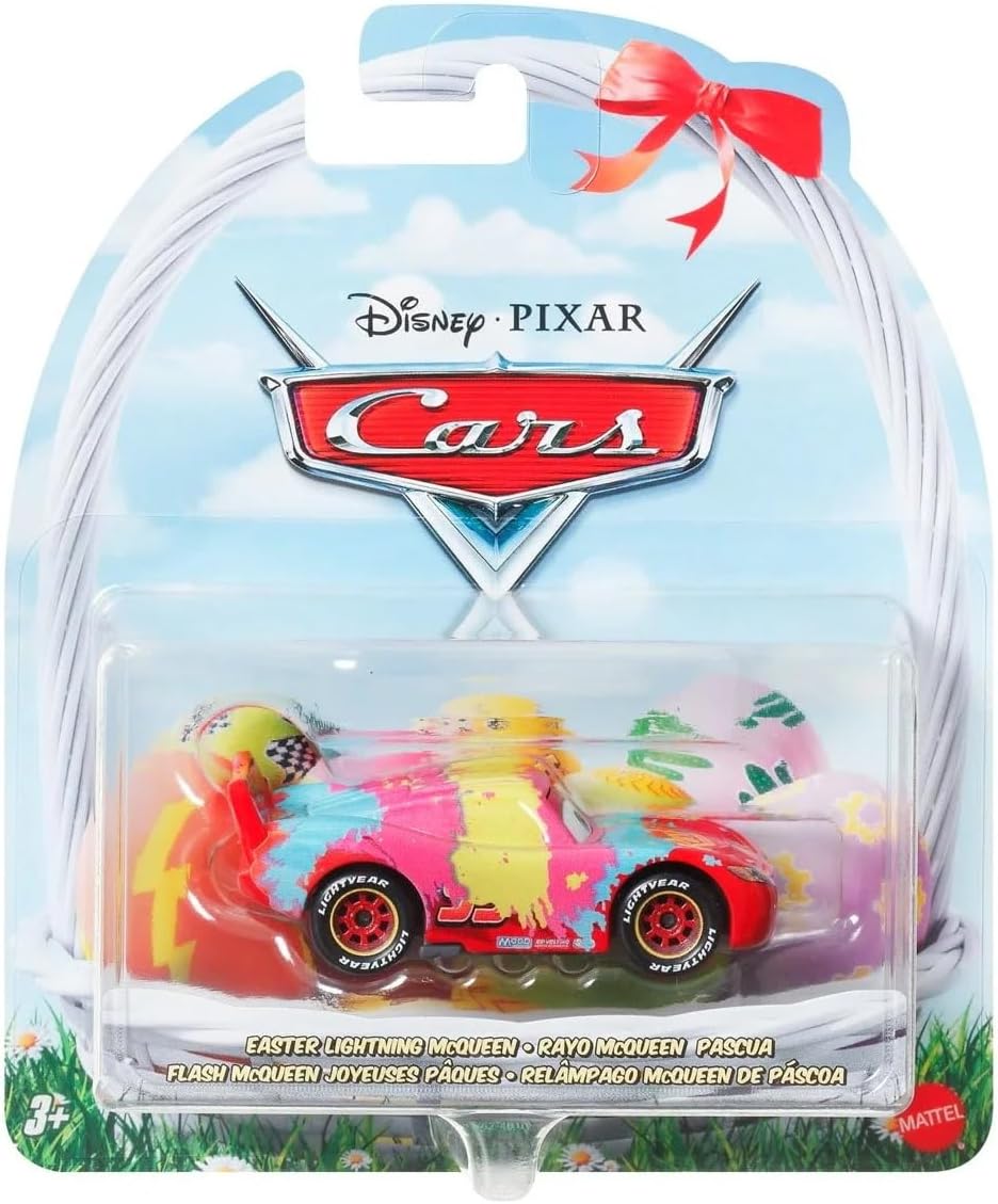 Disney Pixar Cars Easter Diecast Vehicles, 6-Pack Collection, Lightning McQueen, Mater, Holiday Theme HTY61-963C