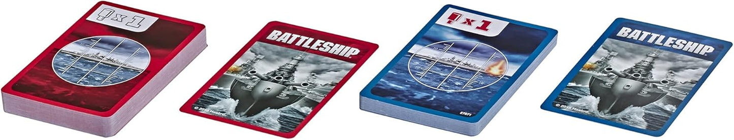 Hasbro Gaming Battleship Card Game for Kids, 2 Players Strategy Game Brown/a, Fun Summer Activities, Vacation Travel Essentials, Ages 7+
