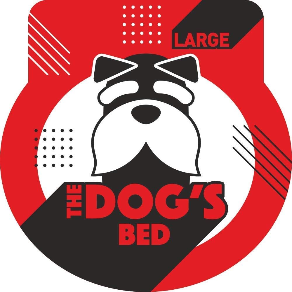 The Dog’s Bed Replacement Outer Cover, Oxford Fabric, Grey with Black Trim, Large, 6-Inch