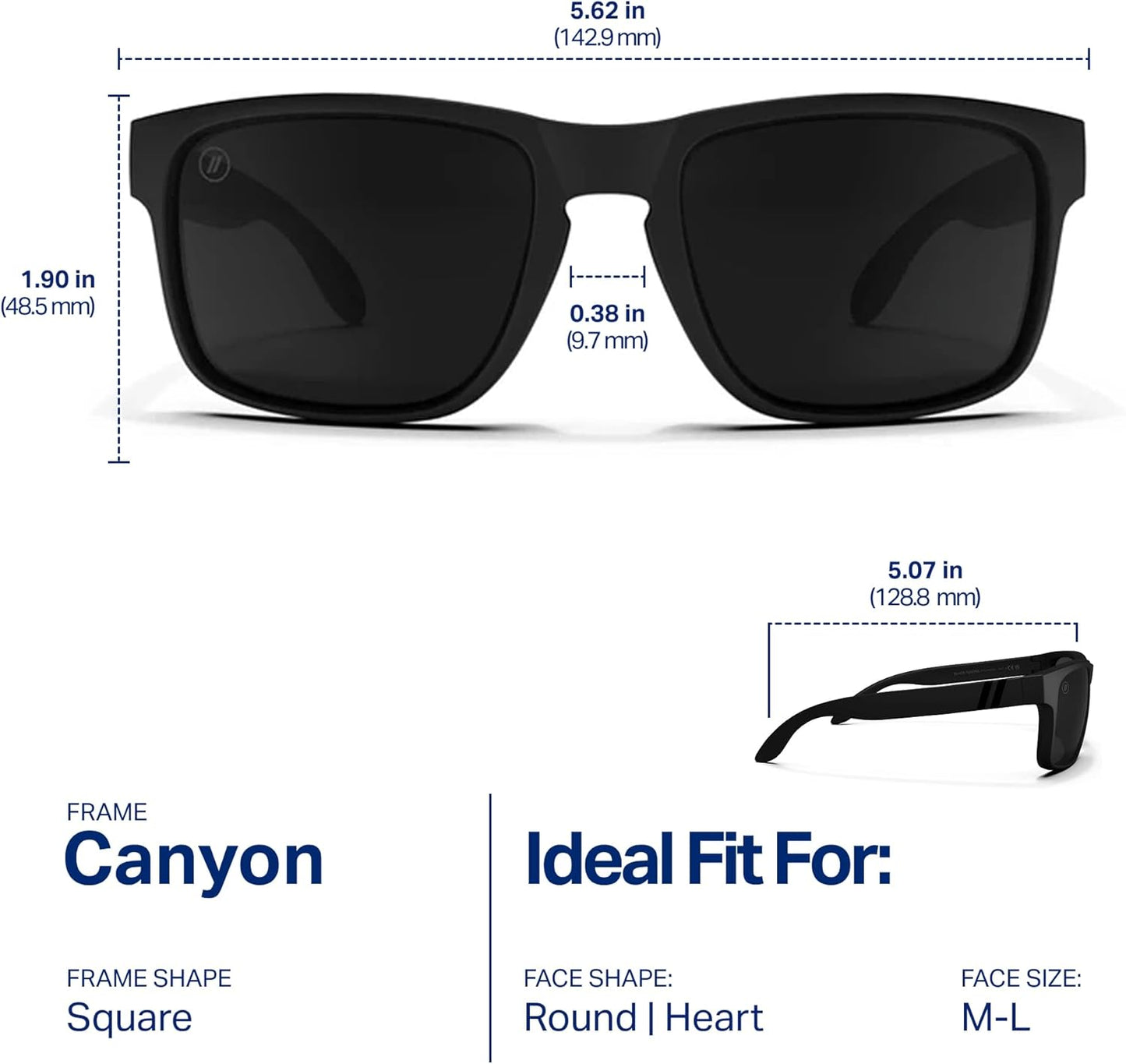 Blenders Eyewear Canyon – Polarized Sunglasses – Active Style, Durable Frame – 100% UV Protection – For Men & Women