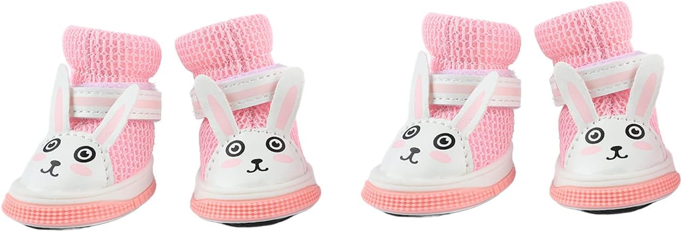 Yctze Breathable Lightweight Dog Shoes - Cute Mesh Puppy Boots for Spring Summer, Hot Pavement Summer Puppy Dog Boots Nonslip Small Dog Shoes for Protection and Comfort, Winter Snowy Day