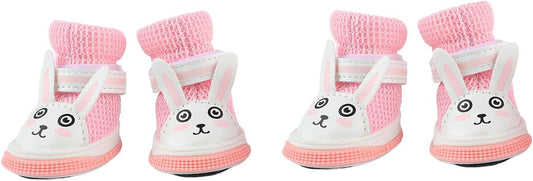 Yctze Breathable Lightweight Dog Shoes - Cute Mesh Puppy Boots for Spring Summer, Hot Pavement Summer Puppy Dog Boots Nonslip Small Dog Shoes for Protection and Comfort, Winter Snowy Day