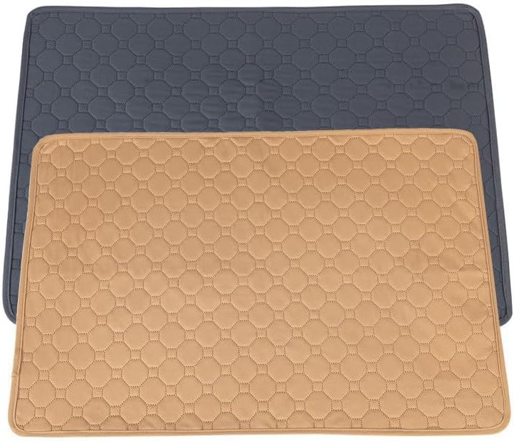 Ovale Waterproof Dog Cover, Dog Mat, Fast Absorption, Reusable, Non-Slip, for Small and Medium Dogs( 24" x 18”, Beige)