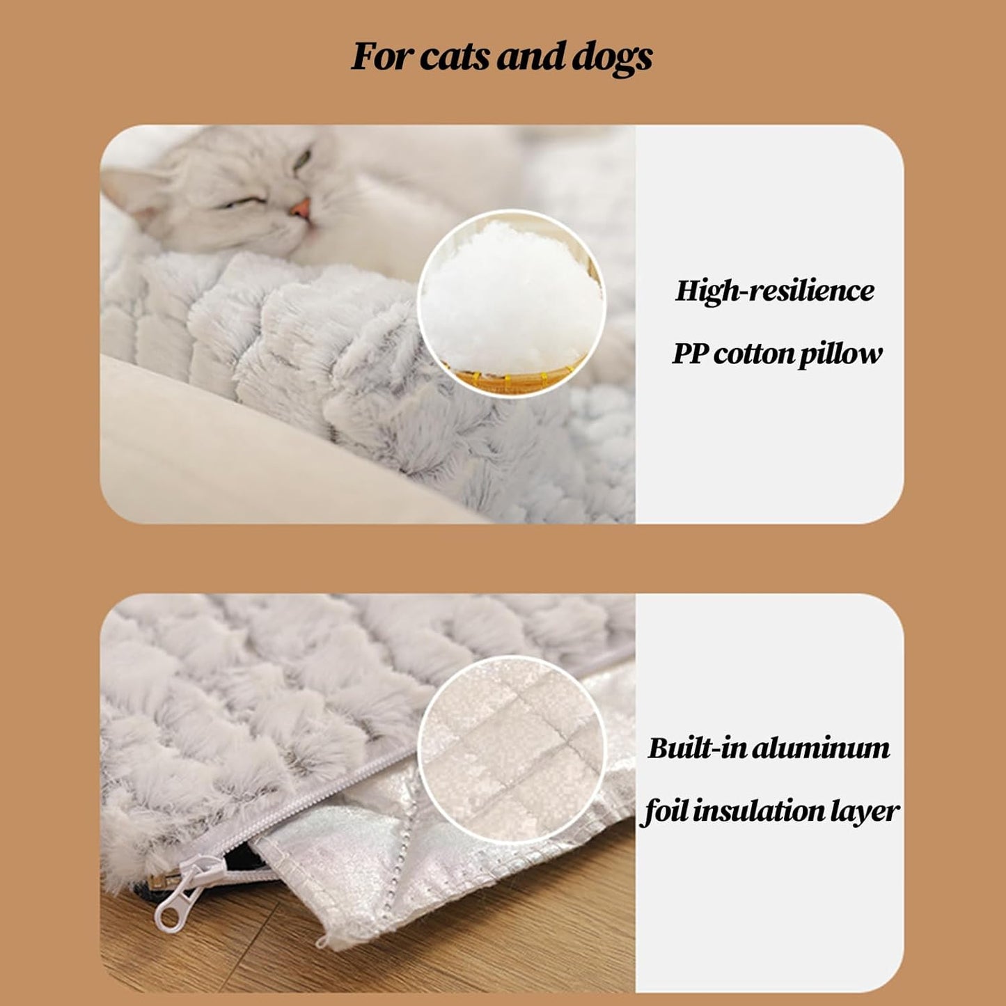 Dog Bed Couch Protector, Non Slip Raised Edge, Calming Pet Bed with Soft Padding, Memory Foam Dog Beds for Home Furniture Protection, Plush Beds for Indoor Relaxation, Removable Washable Cover