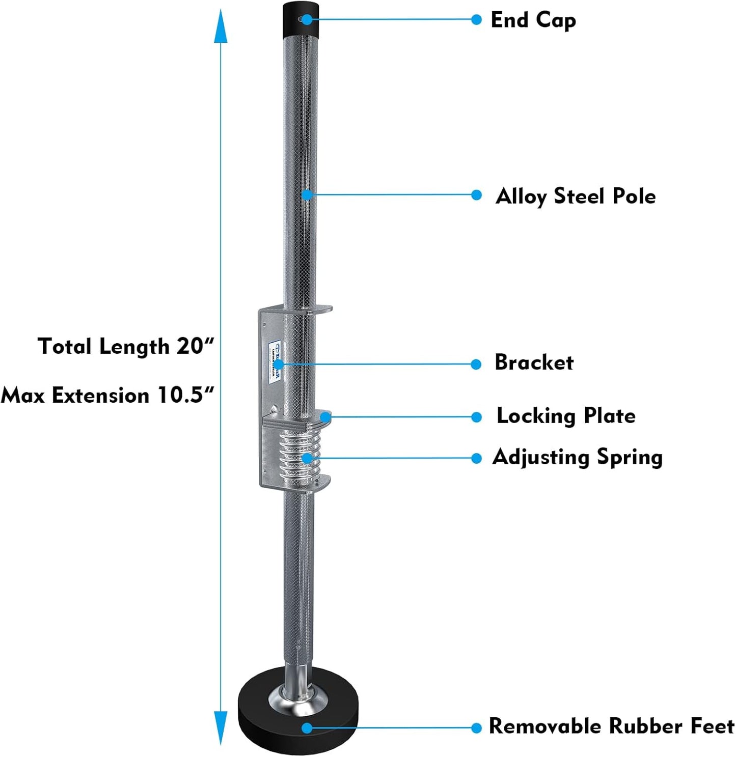 Ladder Leveler Pair,Ladder Accessories Tools Working on Stairs, Adjustable Ladder Leveler for Stable Platform and Ground Level for All Surfaces-Standard Version （20"）