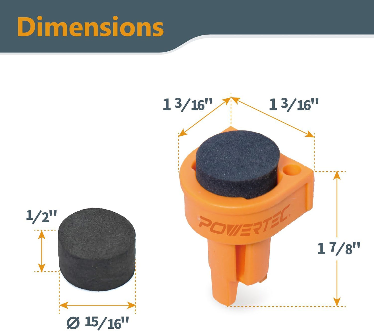 POWERTEC 12PCs Bench Dogs for 3/4" Dog Hole w/EVA Insert, Woodworking Tool for Work Bench, MFT Table, Portable Workbench, Tools for Woodworking & DIY Projects (71188-P3)