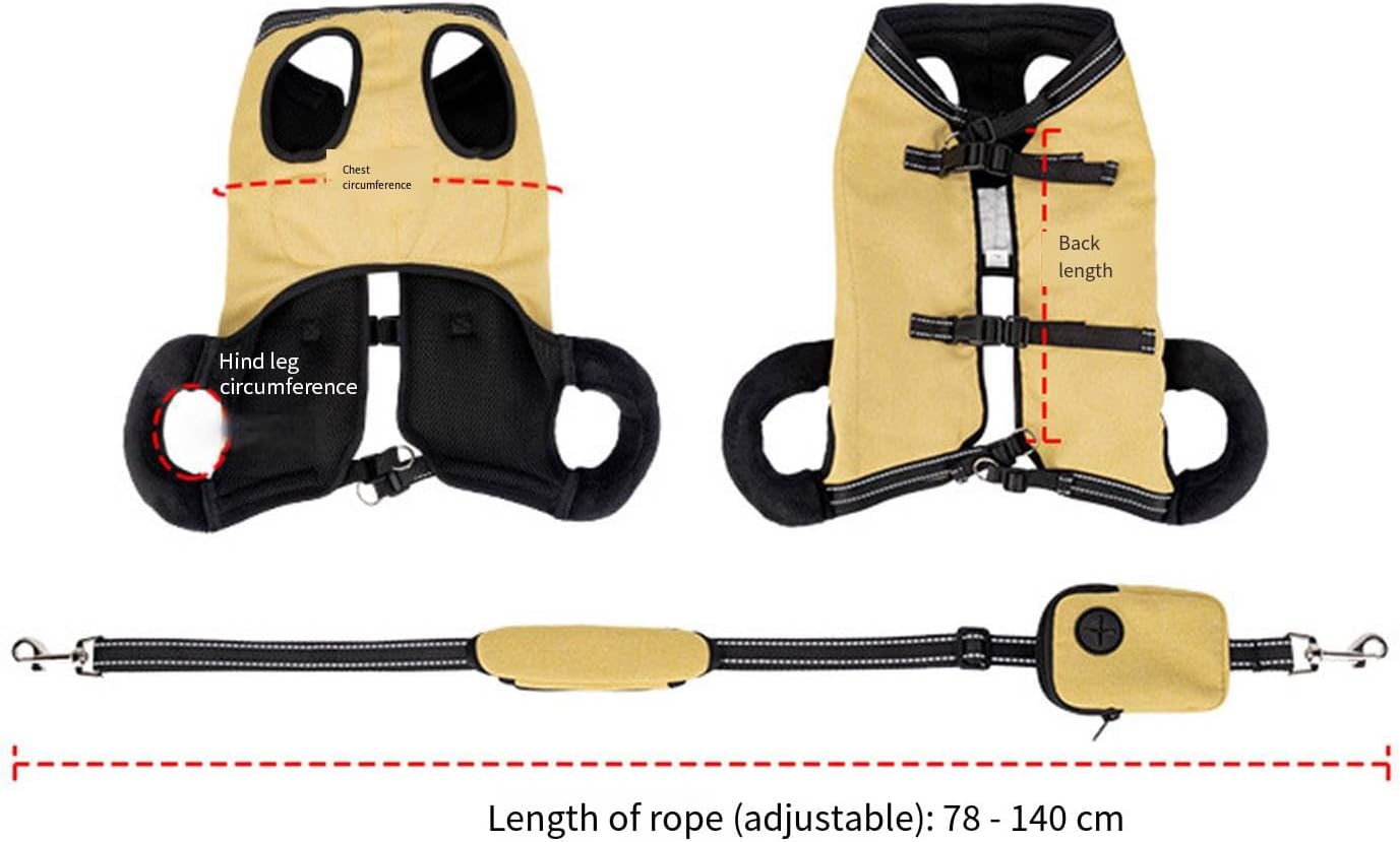 Ergonomic Shock Absorbing Dog Lift Harness Full Body Vests for Senior Canines Adjustable Strap for Outdoor Use Dog Mobility Aid