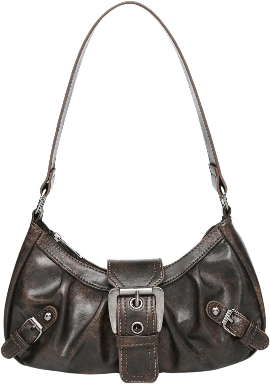 Verdusa Shoulder Bag for Women Y2k Mini Purse Cute Goth Punk Vintage Purse | Top Handle, Buckle, Punk, Purses, Bags