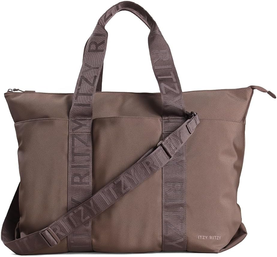 Itzy Ritzy Diaper Bag Tote – Lightweight Weekender with 10 Pockets, Removable Strap, Stroller & Trolley Use