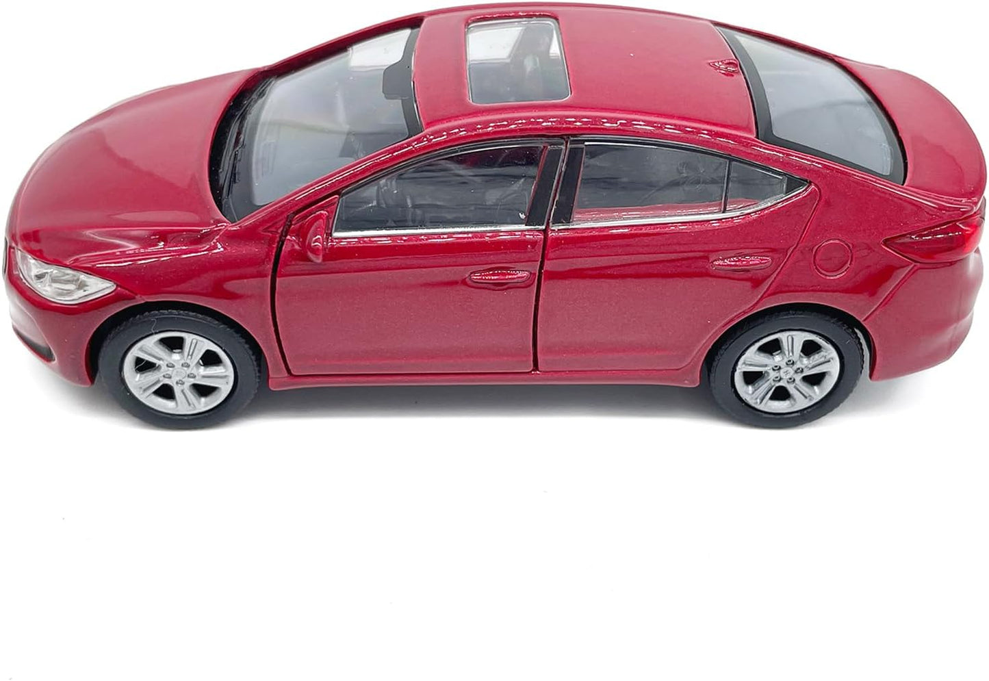 1:36 Scale Elantra Toy Car Model Metal Diecast Toy Vehicle, Doors Open Pull Back, Toys for Boys 3 4 5 6 7 Year Old Toddler Kids Gifts, Men Collection, Home Office Décor Cake Topper, Red