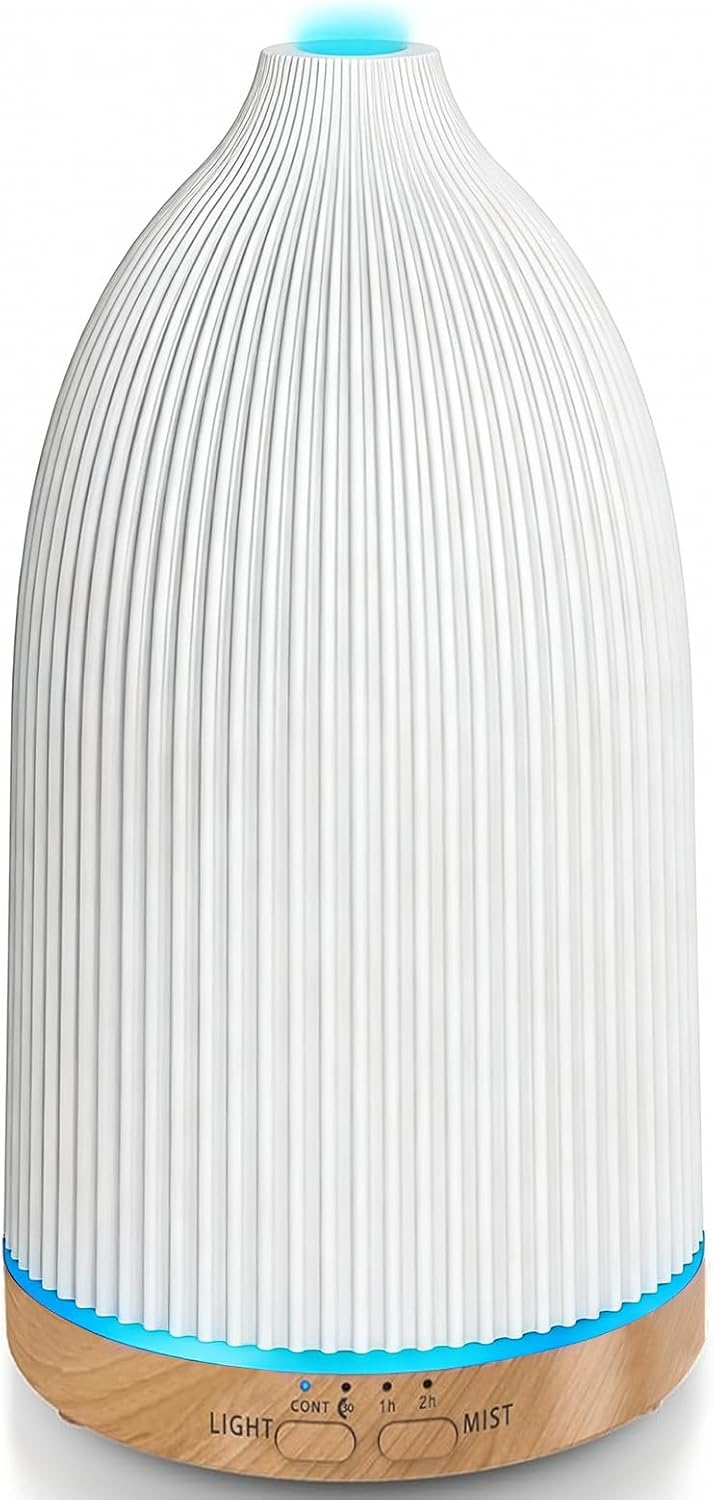 URPOWER 100ML Essential Oil Diffusers for Home with 7 LED Color Changing Lights, Timer & Auto-Off Ultrasonic Aromatherapy Diffuser Cool Mist Humidifer Scent Diffuser for Bedroom, Office, Yoga