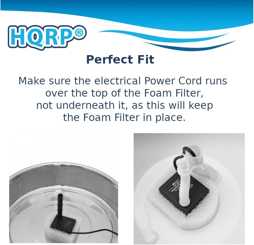 HQRP 12-Pack Foam Pre-Filter Compatible with Drinkwell Ceramic Lotus PWW00-13709 / DMLT-CER, Sedona PWW00-15417, Pagoda PWW00-13907 / PWW00-14289 Pet Fountains for Cat and Dog