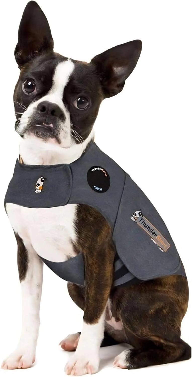 Comfortable Shirt Thunder Dog Anxiety Jacket Anti-Anxiety Shirt Stress Relief Keep Calm Clothes (Small)