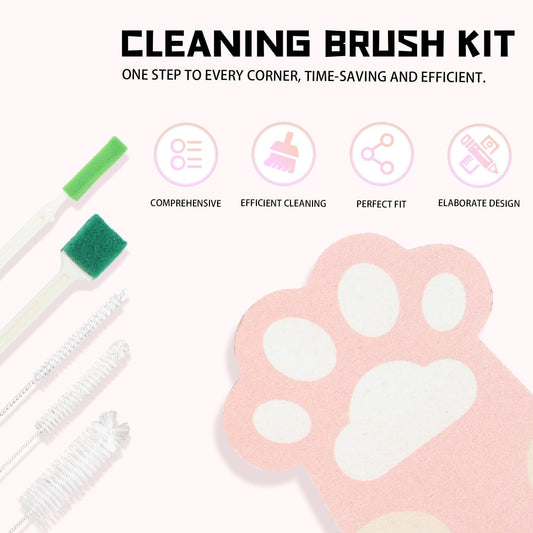 9PCS Pet Water Fountain Cleaning Kit with Compressed Sponge and Storage Box,Dog and Cat Water Fountain Brushes Fit Most Pet Water Dispensers,Pet Drinking Dispenser Cleaning Kit Cleaning brush