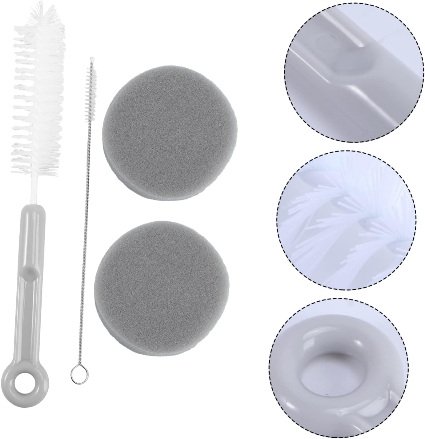 Baluue Portable Pet Bowl Cleaning Tools Pet Water Fountain Scrub Brush Set for Cats Dogs