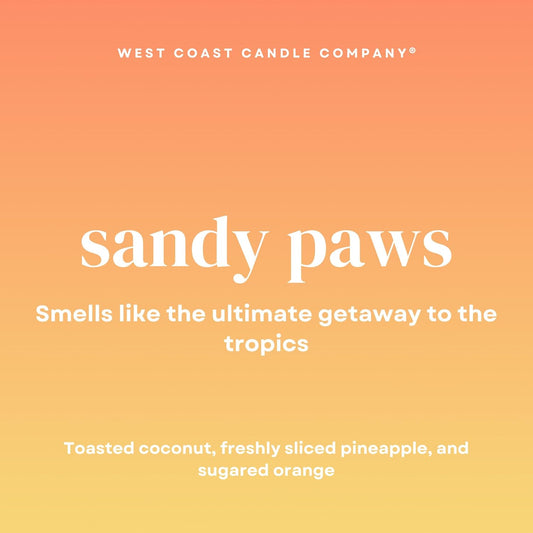 Sandy Paws | Pet Safe Wax Melts | All Natural Soy | Non-Toxic | Dog Friendly | Vet Approved | Long Lasting Home Fragrance | Pet Odor Eliminator | Clean Burning Wax Cubes | Safe Air Freshener